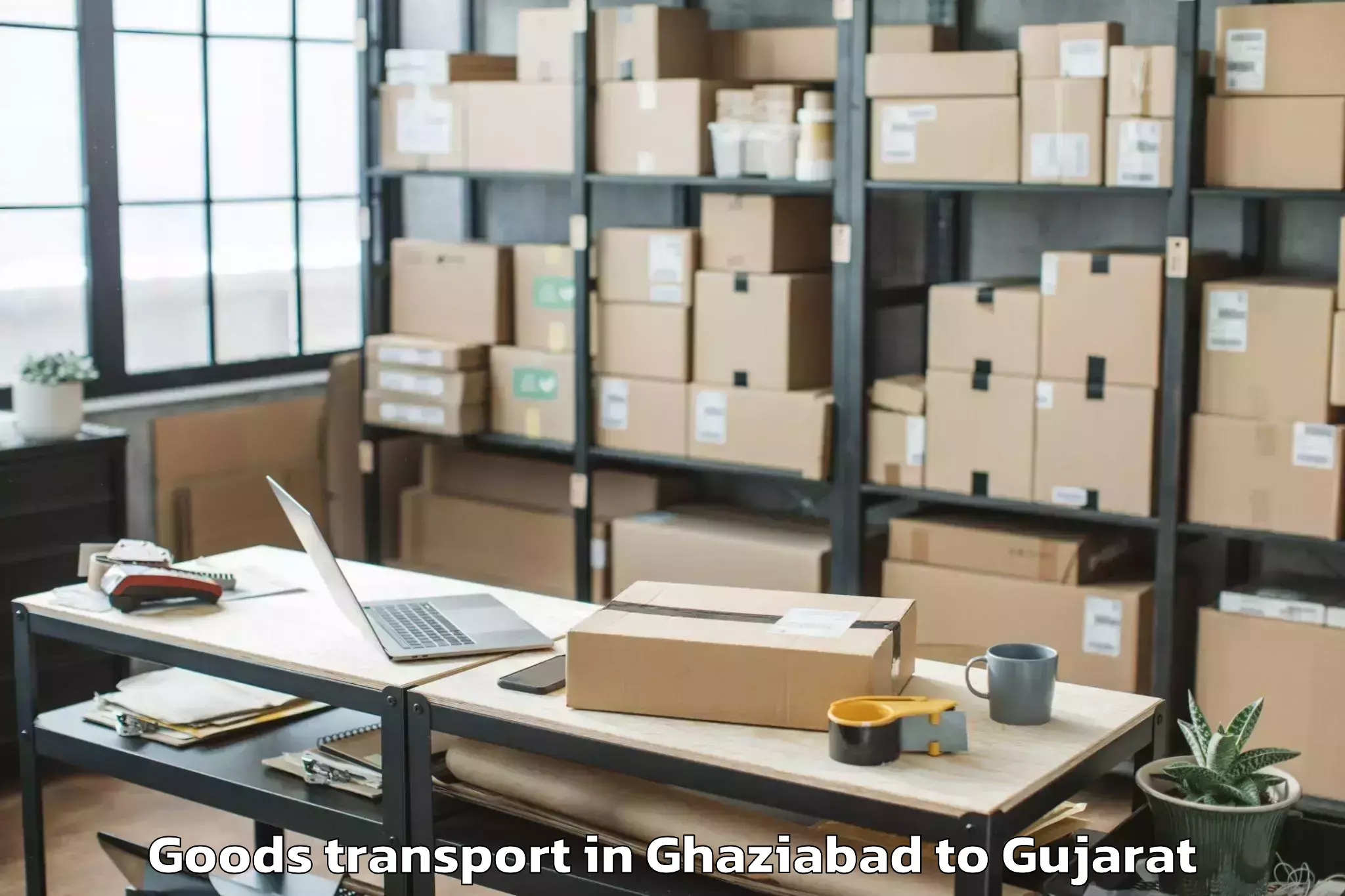 Hassle-Free Ghaziabad to Delvada Goods Transport